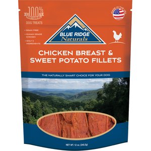 Blue Ridge Naturals Chicken Breast & Sweet Tater Fillets Dog Treats, 5-oz bag