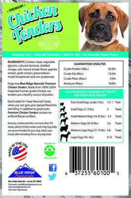 Show full view: Blue Ridge Naturals Chicken Tenders Dehydrated Dog Treats, 5-oz bag slide 3 of 8