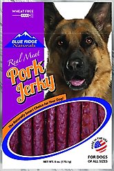 Blue Ridge Naturals Pork Jerky Dog Treats, 6-oz bag