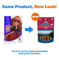 Blue Ridge Naturals Pork & Sweet 'Tater Jerky Dog Treats, 6-oz bag slide 2 of 5