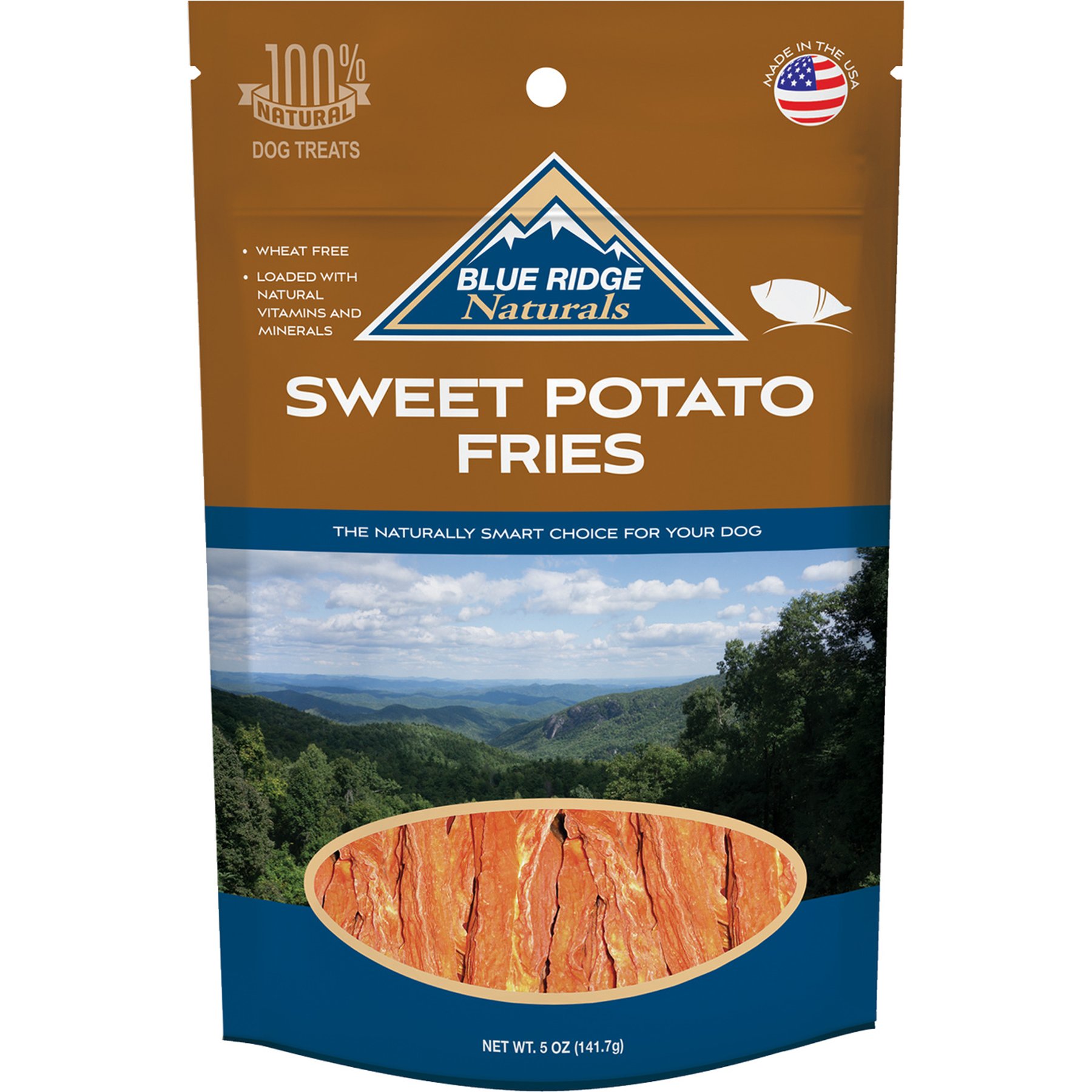 Blue Ridge Naturals Sweet Tater Fries Dehydrated Dog Treats, 5-oz bag