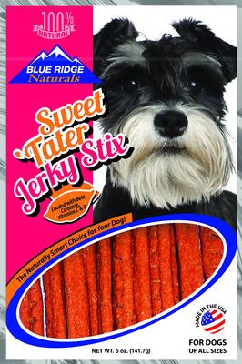 Show full view: Blue Ridge Naturals Sweet Tater Jerky Stixs Dog Treats, 5-oz bag slide 1 of 7