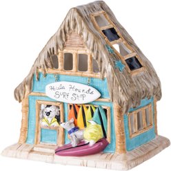 Blue Sky Clayworks Hula hounds Surf Shop Candle House Dog Figurine