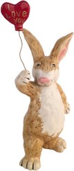 Blue Sky Clayworks Love Bunny Heart Dog Figurine
