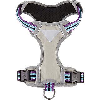 Blueberry Pet 3M Multi-Colored Stripe Mesh Reflective Back Clip Dog Harness, Violet & Celeste, Medium: 22 to 26.5-in chest slide 8 of 8