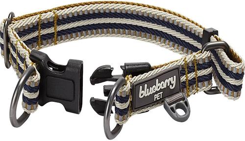 Show full view: Blueberry Pet 3M Multi-Colored Stripe Polyester Reflective Dog Collar, Olive & Blue-Gray, Large: 18 to 26-in neck, 1-in wide slide 3 of 8
