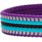 Show in main carousel: Blueberry Pet 3M Multi-Colored Stripe Polyester Reflective Dog Collar, Violet & Celeste, Medium: 14.5 to 20-in neck, 3/4-in wide slide 5 of 9
