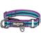 Show in main carousel: Blueberry Pet 3M Multi-Colored Stripe Polyester Reflective Dog Collar, Violet & Celeste, Small: 12 to 16-in neck, 5/8-in wide slide 1 of 8