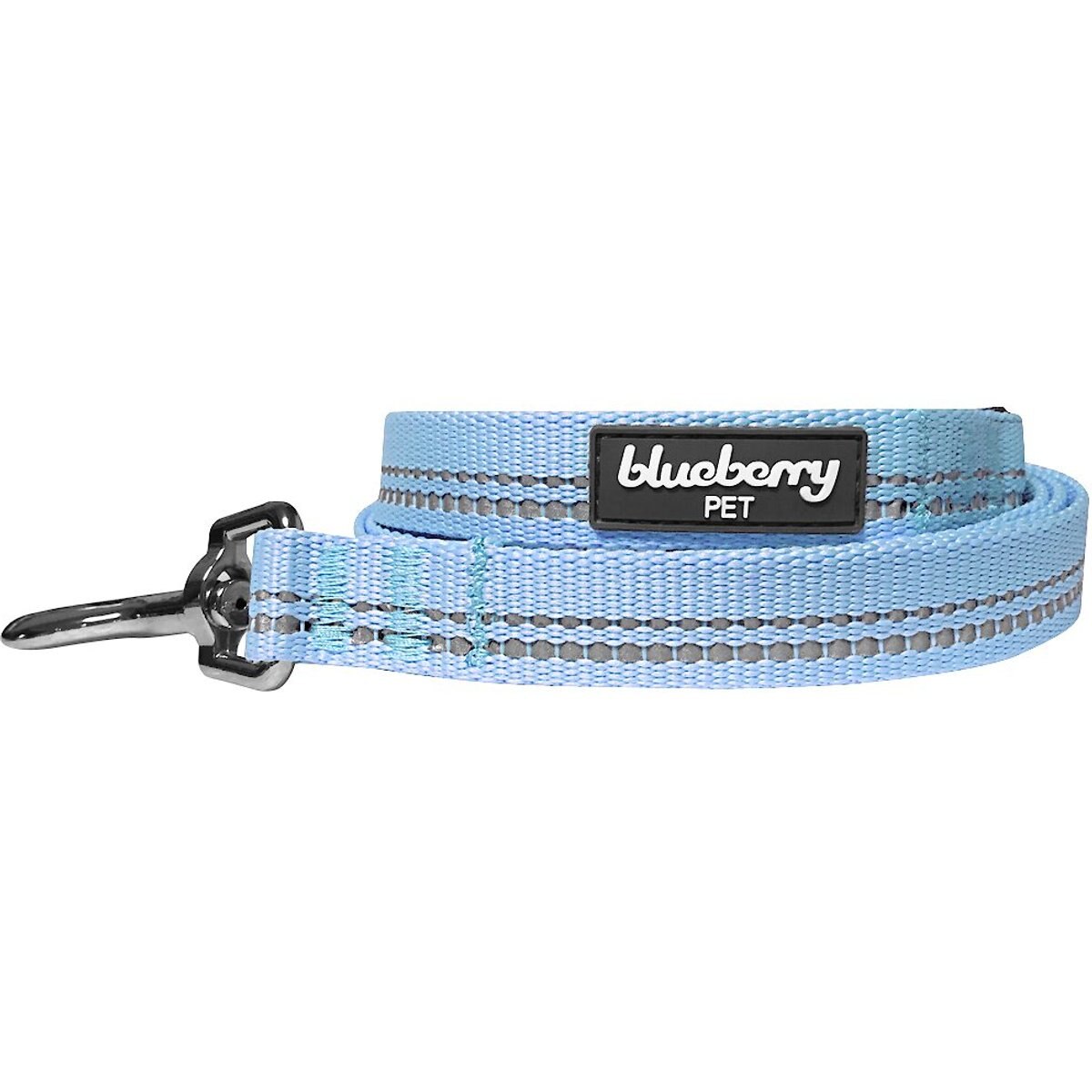 Blueberry Pet 3M Pastel Polyester Reflective Dog Leash, Baby Blue, Large: 4-ft long, 1-in wide