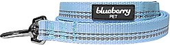 Blueberry Pet 3M Pastel Polyester Reflective Dog Leash, Baby Blue, Medium: 5-ft long, 3/4-in wide