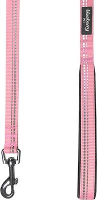Show full view: Blueberry Pet 3M Pastel Polyester Reflective Dog Leash, Baby Pink, Large: 4-ft long, 1-in wide slide 5 of 6