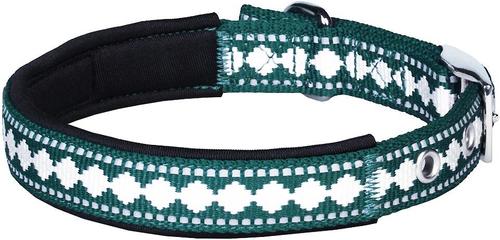 Show full view: Blueberry Pet 3M Reflective Pattern Dog Collar, Teal Blue, Medium: 13 to 16.5-in neck, 3/4-in wide slide 3 of 8