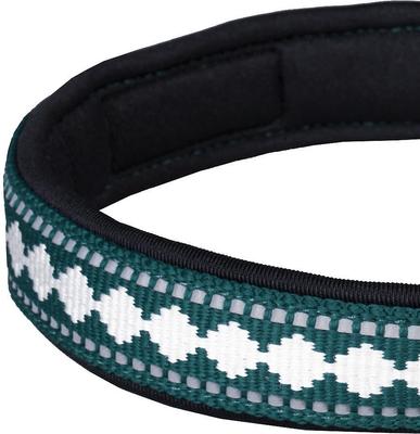 Show full view: Blueberry Pet 3M Reflective Pattern Dog Collar, Teal Blue, Medium: 13 to 16.5-in neck, 3/4-in wide slide 5 of 8