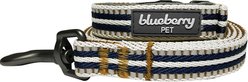 Blueberry Pet 3M Striped Polyester Reflective Dog Leash, Olive & Blue/Gray, Large: 4-ft long, 1-in wide