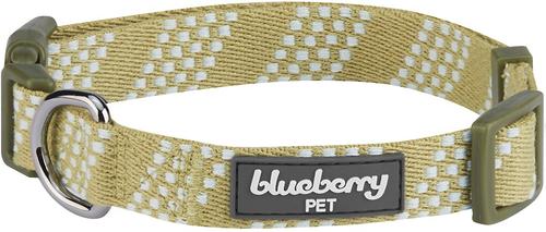 Show full view: Blueberry Pet Artisan Crochet Inspired Endless Squares Personalized Dog Collar, Medium: 14.5 to 20-in neck 3/4-in wide slide 2 of 6