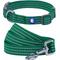 Show in main carousel: Blueberry Pet Back to Basics Polyester Reflective Dog Collar & Leash Set, Dark Green, Large: 4-ft long, 1-in wide slide 1 of 6