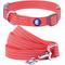 Show in main carousel: Blueberry Pet Back to Basics Polyester Reflective Dog Collar & Leash Set, Fiery Red, Large: 18 to 26-in neck, 1-in wide slide 1 of 6