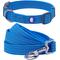 Show in main carousel: Blueberry Pet Back to Basics Polyester Reflective Dog Collar & Leash Set, French Blue, Large: 18 to 26-in neck, 1-in wide slide 1 of 7