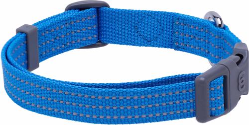 Show full view: Blueberry Pet Back to Basics Polyester Reflective Dog Collar & Leash Set, French Blue, Large: 18 to 26-in neck, 1-in wide slide 4 of 7