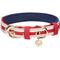 Show in main carousel: Blueberry Pet Bon Voyage Sea Lover Dog Collar, Horizontal Red Stripes, Large: 17 to 20.5-in neck slide 5 of 6