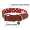 Show in main carousel: Blueberry Pet Braided Genuine Leather & Polyester Webbing Dog Collar, Red, Large: 18 to 22-in neck, 1-in wide slide 4 of 8