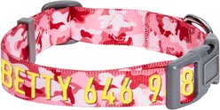 Blueberry Pet Camouflage Personalized Dog Collar, Pink, Small: 12 to 16-in neck, 5/8-in wide