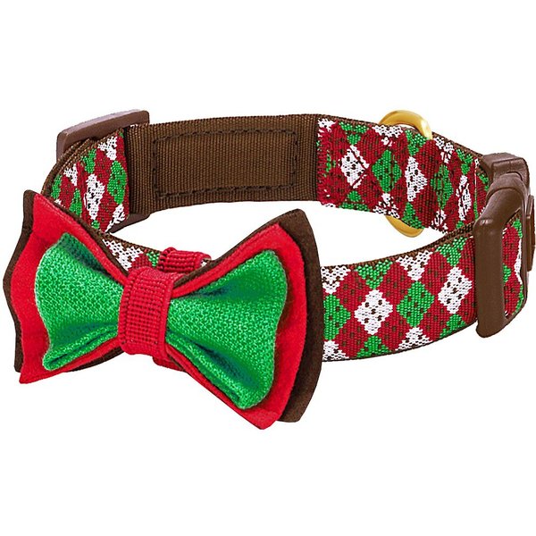 Blueberry Pet Christmas Party Fair Isle Polyester Dog Collar