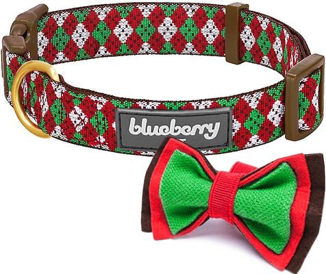 Show full view: Blueberry Pet Christmas Party Fair Isle Polyester Dog Collar, Small: 12 to 16-in neck, 5/8-in wide slide 3 of 6