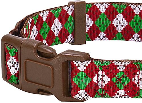 Show full view: Blueberry Pet Christmas Party Fair Isle Polyester Dog Collar, Small: 12 to 16-in neck, 5/8-in wide slide 4 of 6
