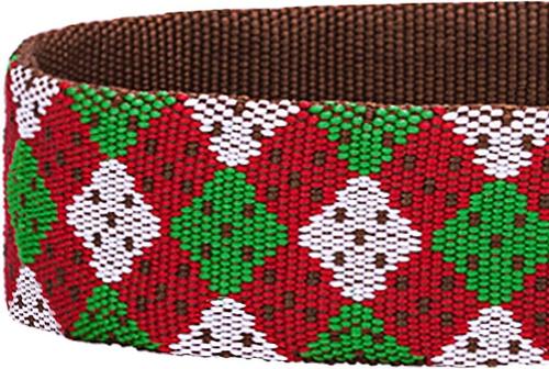 Show full view: Blueberry Pet Christmas Party Fair Isle Polyester Dog Collar, Small: 12 to 16-in neck, 5/8-in wide slide 5 of 6