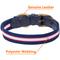 Show in main carousel: Blueberry Pet Classic Leather Striped Dog Collar, Navy, White & Red, Large slide 5 of 11