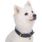 Show in main carousel: Blueberry Pet Classic Leather Striped Dog Collar, Navy, White & Red, Small slide 3 of 11