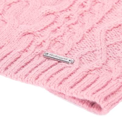 Show full view: Blueberry Pet Classic Wool Blend Cable Knit Pullover Personalized Dog Sweater, Muted Pink, 20-in slide 5 of 7