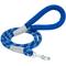Show in main carousel: Blueberry Pet Durable Diagonal Striped Rope Polyester Dog Leash, 4-ft long, 1/2-in wide, Blue slide 1 of 3