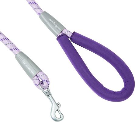 Show full view: Blueberry Pet Durable Diagonal Striped Rope Polyester Dog Leash, 4-ft long, 1/2-in wide, Lavender slide 3 of 3