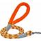 Show in main carousel: Blueberry Pet Durable Diagonal Striped Rope Polyester Dog Leash, 4-ft long, 1/2-in wide, Orange slide 1 of 2