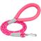 Show in main carousel: Blueberry Pet Durable Diagonal Striped Rope Polyester Dog Leash, 4-ft long, 1/2-in wide, Pink slide 1 of 3