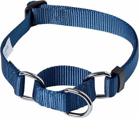 Show full view: Blueberry Pet Essentials Safety Training Personalized Martingale Dog Collar, True Navy, Small: 12 to 16-in neck, 5/8-in wide slide 2 of 6
