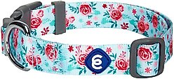 Blueberry Pet Essentials Spring Scent Inspired Garden Floral Adjustable Dog Collar, Pastel Blue, Small: 12 to 16-in neck