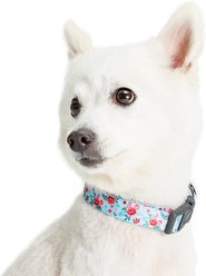 Blueberry Pet Essentials Spring Scent Inspired Garden Floral Adjustable Dog Collar, Pastel Blue, Small: 12 to 16-in neck slide 2 of 5