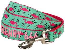 Blueberry Pet Flamingo Personalized Standard Dog Leash, Medium: 5-ft long, 3/4-in wide