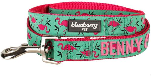 Show full view: Blueberry Pet Flamingo Personalized Standard Dog Leash, Medium: 5-ft long, 3/4-in wide slide 2 of 5