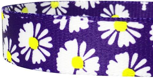 Show full view: Blueberry Pet Floral Prints Polyester Dog Leash, Daisy, Large: 4-ft long, 1-in wide slide 3 of 7