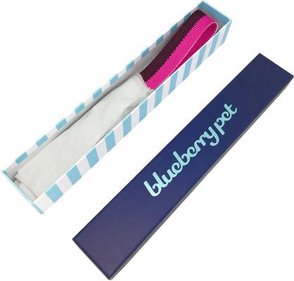 Show full view: Blueberry Pet Genuine Leather & Polyester Combo Adjustable Dog Collar, Hot Pink/Purple, Medium: 15 to 18-in neck, 1-in wide slide 7 of 9