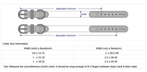 Show full view: Blueberry Pet Genuine Leather & Polyester Combo Adjustable Dog Collar, Hot Pink/Purple, Medium: 15 to 18-in neck, 1-in wide slide 8 of 9