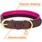 Show in main carousel: Blueberry Pet Genuine Leather & Polyester Combo Adjustable Dog Collar, Hot Pink/Purple, Small: 12 to 15-in neck, 3/4-in wide slide 4 of 9