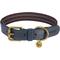 Show in main carousel: Blueberry Pet Genuine Leather & Polyester Combo Adjustable Dog Collar, Noir Grey/Burgundy, Small: 12 to 15-in neck, 3/4-in wide slide 1 of 10