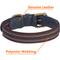 Show in main carousel: Blueberry Pet Genuine Leather & Polyester Combo Adjustable Dog Collar, Noir Grey/Burgundy, Small: 12 to 15-in neck, 3/4-in wide slide 6 of 10