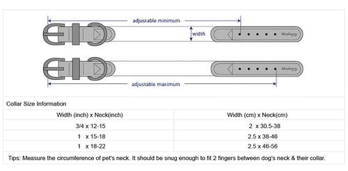 Show full view: Blueberry Pet Genuine Leather & Polyester Combo Adjustable Dog Collar, Noir Grey/Burgundy, Small: 12 to 15-in neck, 3/4-in wide slide 9 of 10
