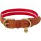 Show in main carousel: Blueberry Pet Genuine Leather & Polyester Combo Adjustable Dog Collar, Red/White, Large: 18 to 22-in neck, 1-in wide slide 1 of 8